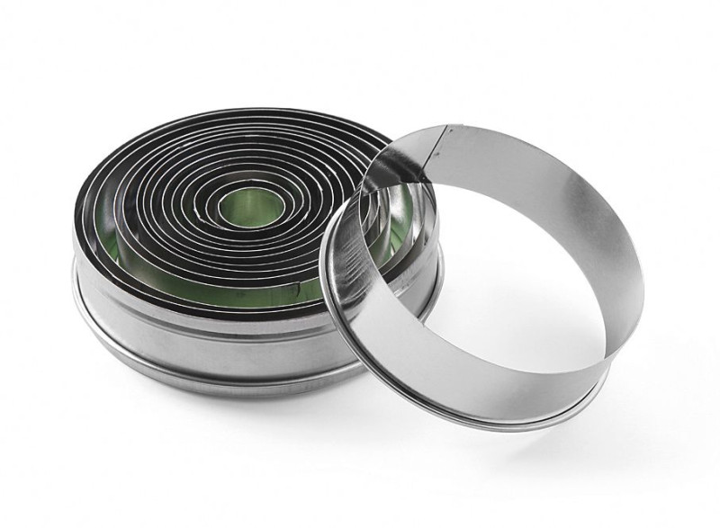 Uitsteekvorm set, HENDI, met kartelrand, ø18-108, (H)35mm Uitsteekvorm set, HENDI, met kartelrand, ø18-108, (H)35mm