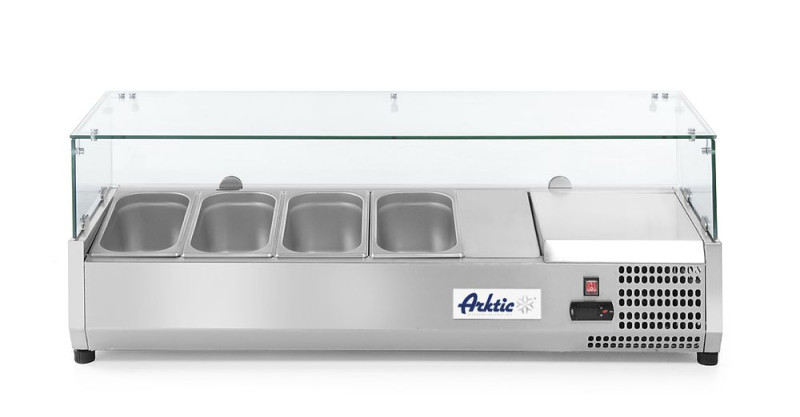 Opzetkoelvitrine GN 1/3, Arktic, 6x GN 1/3, 230V/180W, 1405x420x(H)456mm Opzetkoelvitrine GN 1/3, Arktic, 6x GN 1/3, 230V/180W, 1405x420x(H)456mm
