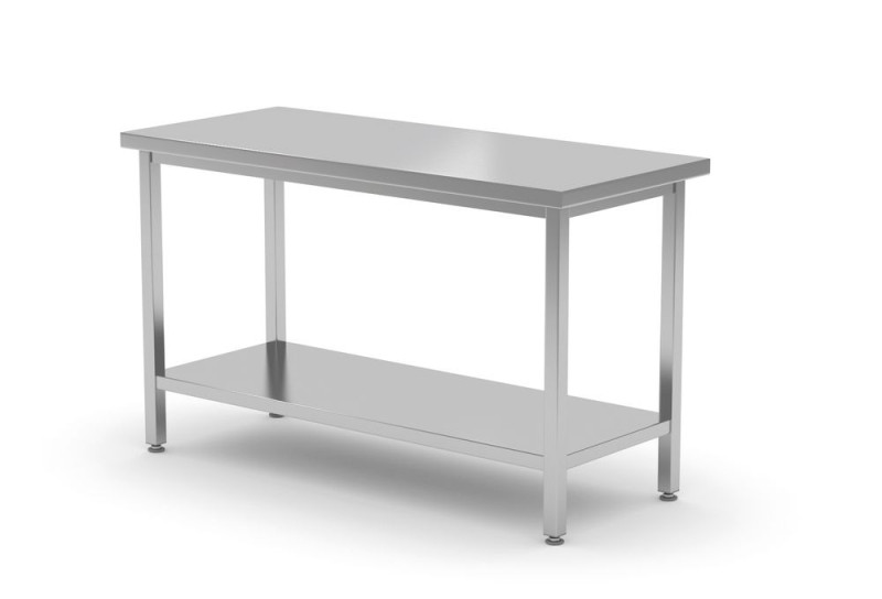 Centrale werktafel zware uitvoering met plank, 700 mm diep, HENDI, Kitchen Line, 1600x700x(H)850mm Centrale werktafel zware uitvoering met plank, 700 mm diep, HENDI, Kitchen Line, 1600x700x(H)850mm