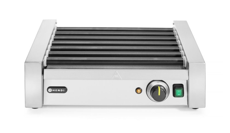 Worstenroller grill - één zone, HENDI, 9 rollers, 230V/940W, 520x425x(H)175mm Worstenroller grill - één zone, HENDI, 9 rollers, 230V/940W, 520x425x(H)175mm
