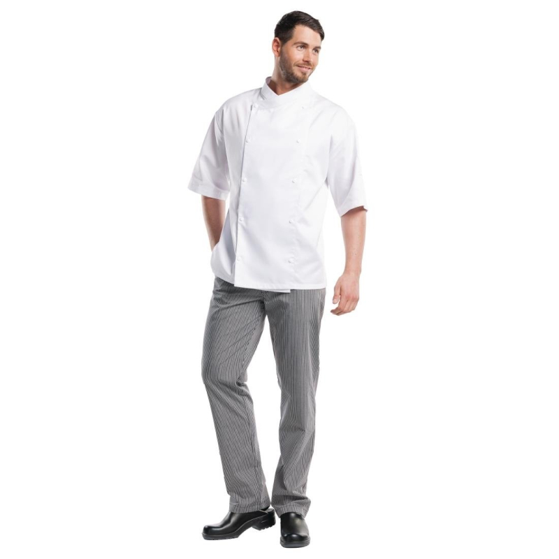 Chaud Devant Grigio koksbroek zwart-grijs gestreept 44 Chaud Devant Grigio koksbroek zwart-grijs gestreept 44